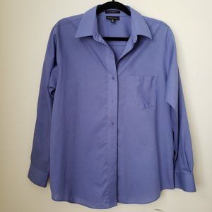 Foxcroft Wrinkle Free Blue/Violet Long sleeve 12